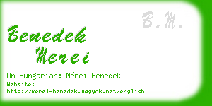 benedek merei business card