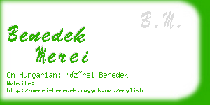 benedek merei business card